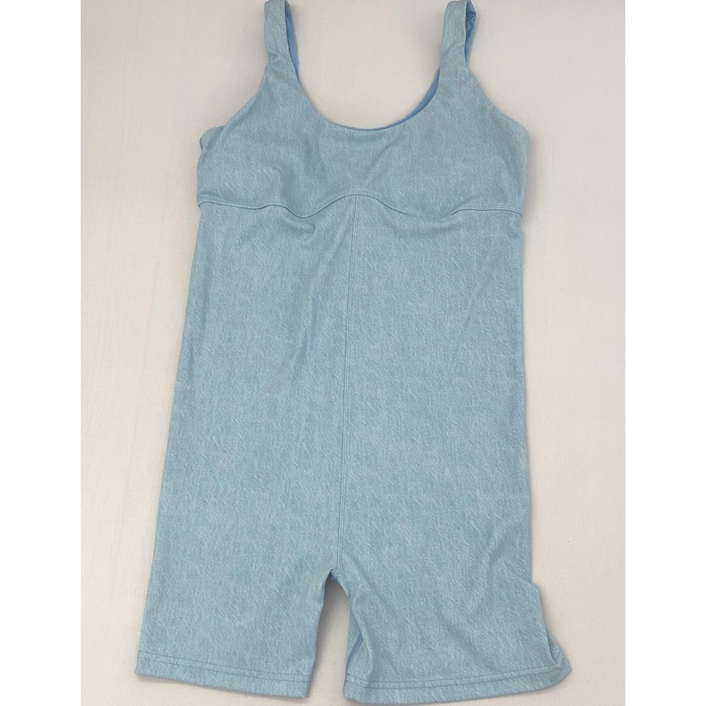 OFFLINE by Aerie Bodysuit Womens L Blue Heather Sleeveless Activewear Romper